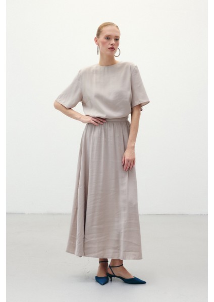 Yırtmaçlı Uzun Etek - Taş fiyatları