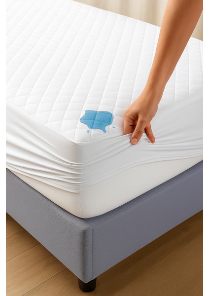 Kapitone Fitted Sıvı Geçirmez Yatak Alez 100X200 + Sıvı Geçirmez Yastık