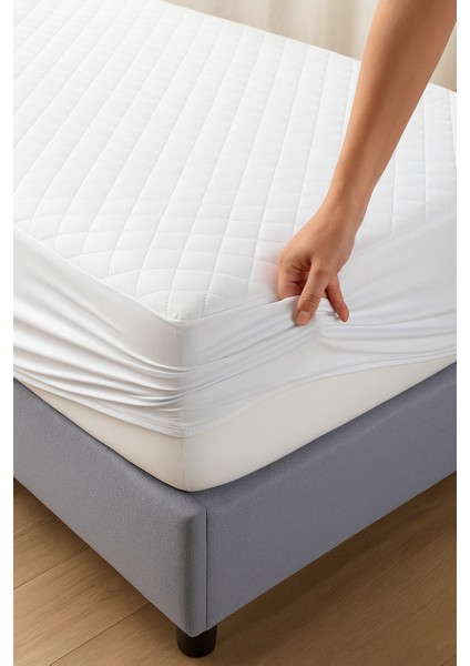 Kapitone Fitted Sıvı Geçirmez Yatak Alez 100X200 + Sıvı Geçirmez Yastık