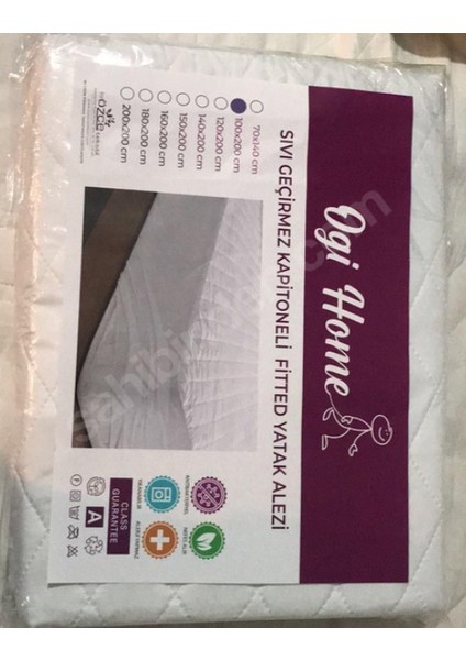 Kapitone Fitted Sıvı Geçirmez Yatak Alez 100X200 + Sıvı Geçirmez Yastık