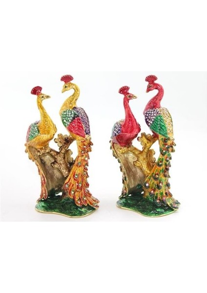 Swarovski Taşlı Tavuskuşu Figürü