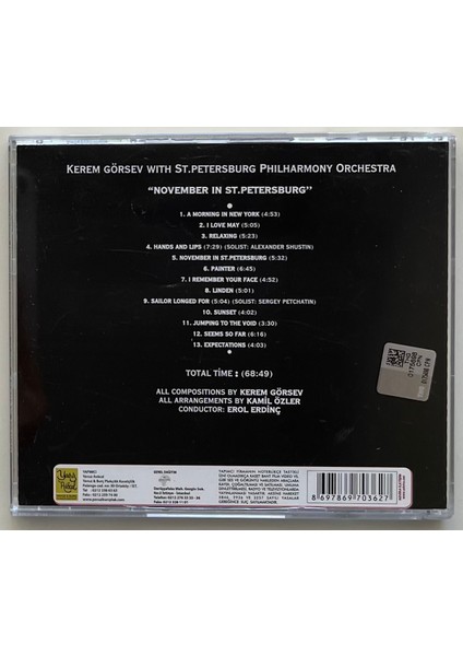 Kerem Görsev November In St.petersburg CD (Orijinal Dönem Baskı Cd) fiyatları