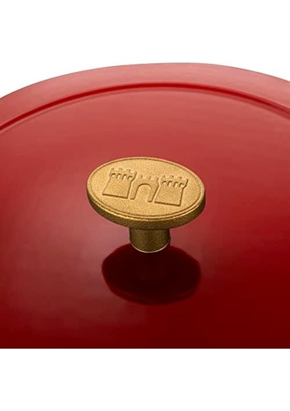 Bellamonte Fırın Tenceresi, Kızartma Tenceresi, Dutch Oven, Emaye Dökme Demir, Yuvarlak, 24 Cm, 4,0 L, Kırmızı fiyatları