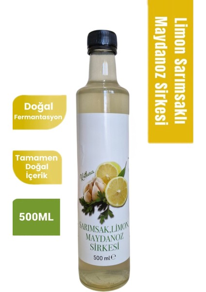 Katkısız Doğal Fermantasyon Sarımsak, Limon, Maydanoz Sirkesi 500 ml