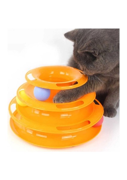 Toplu Yuvarlak Kedi Oyuncağı 1 x 3 Katlı Kedi Oyuncağı Tower Of Tracks modelleri