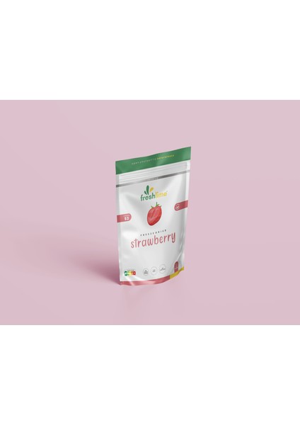 Çilek Kuru Meyve Cipsi - Freeze Dried Çıtır Çilek - Dondurularak Kurutulmuş