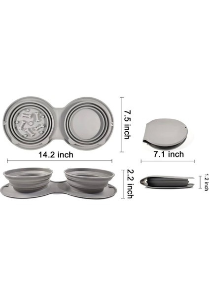 Mikopet Katlanabilir Ikili Mama ve Su Kabı indirimleri