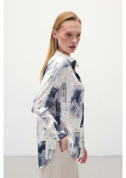 Desenli Klasik Gömlek - Gri indirimleri