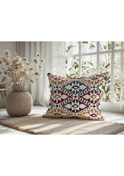 Etnik Desenli Keten Kırlent Kılıfı 2 Adet modelleri