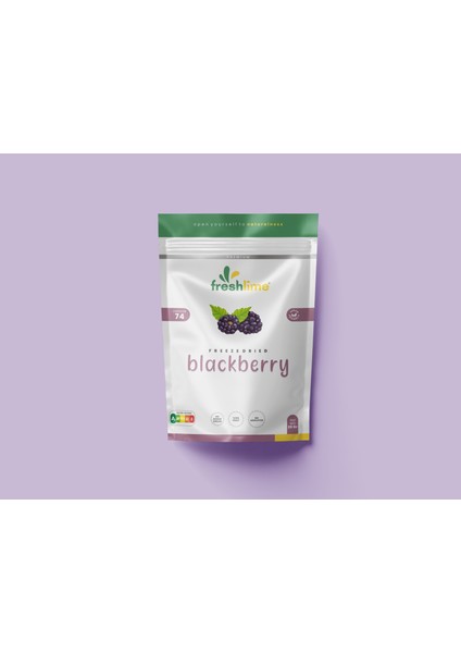 Böğürtlen Kuru Meyve Cipsi - Dondurularak Kurutulmuş Freeze Dried Çıtır Böğürtlen