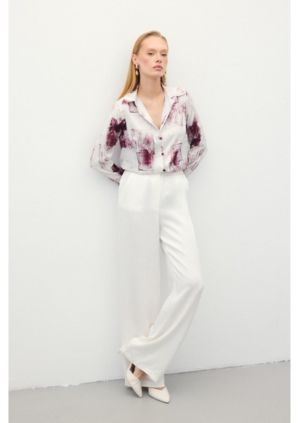 Desenli Klasik Gömlek - Bordo fiyatları