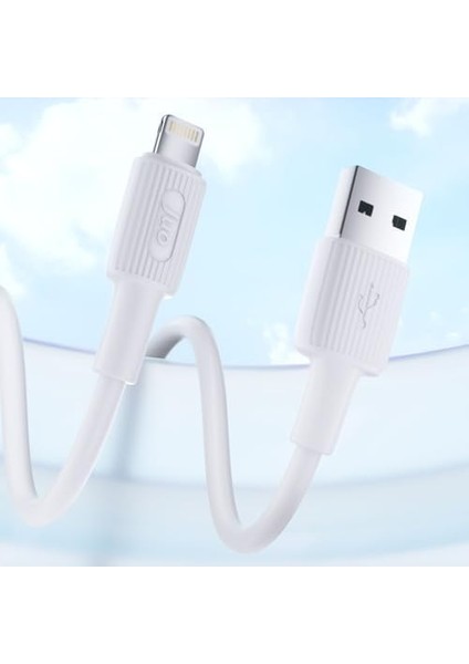 12W 2.4A Usb-A To Lightning Iphone Ipad Silikon Hızlı Şarj ve Data Kablosu Beyaz 2 Metre fiyatları