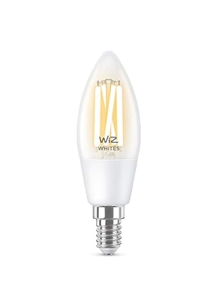 Wi-Fi 40W Sarı/beyaz Şeffaf Cam Mum Tipi Akıllı Ampul C35 E14