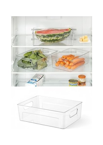 Kırılmaz Ultra Dayanıklı Buzdolabı Düzenleyici Organizer Kutu Şeffaf - 28X19X9CM modelleri