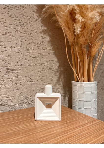 Bohem Kare Dekoratif Aksesuar - Taş Tozu Dokulu, Çizgili Yüzey modelleri