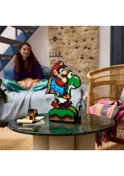 Super Mario Super Mario World: Mario ve Yoshi 71438 - Yetişkinler Için Sergilenebilir Koleksiyonluk Yapım Seti (1215 Parça)