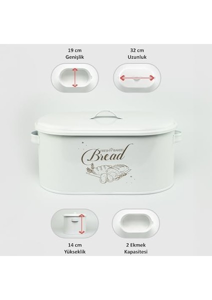 Metal Metal Kapaklı Ekmeklik (Bread Baskılı) LN1022B fiyatları