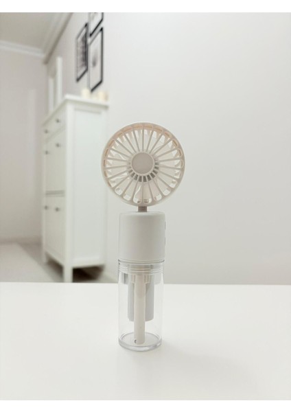 Şarjlı Mini Fan, Boyun Askılı, Serinletici, Su Buharlı, Taşınabilir, Beyaz fırsatları