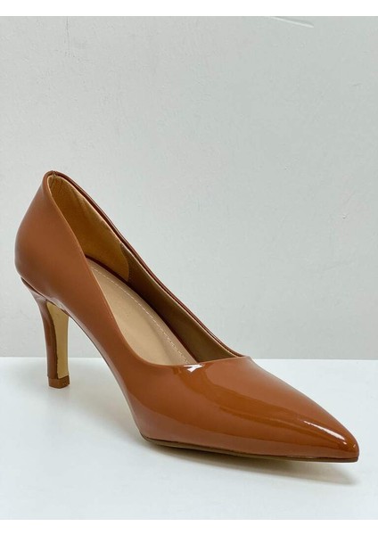000005 Renk Kahverengi Rugan Kadın Stiletto Topuk 6-8 cm Arası