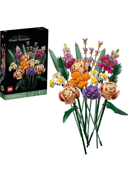 Icons Çiçek Buketi 10280 - Yetişkinler Için LEGO Botanik Koleksiyonunun Tamamlayıcısı Sergilenebilir Yaratıcı Model Yapım Seti (756 Parça)
