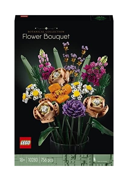 Icons Çiçek Buketi 10280 - Yetişkinler Için LEGO Botanik Koleksiyonunun Tamamlayıcısı Sergilenebilir Yaratıcı Model Yapım Seti (756 Parça) modelleri
