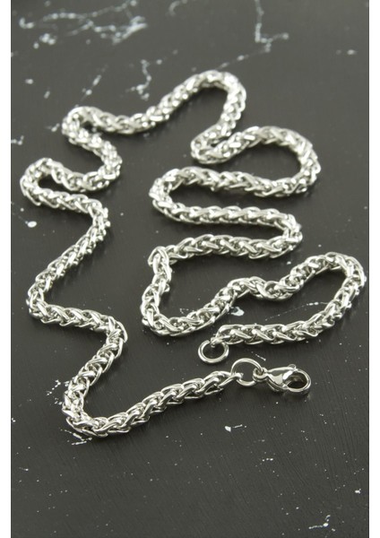 Iç Içe Zincir Çelik Kolye 55 cm