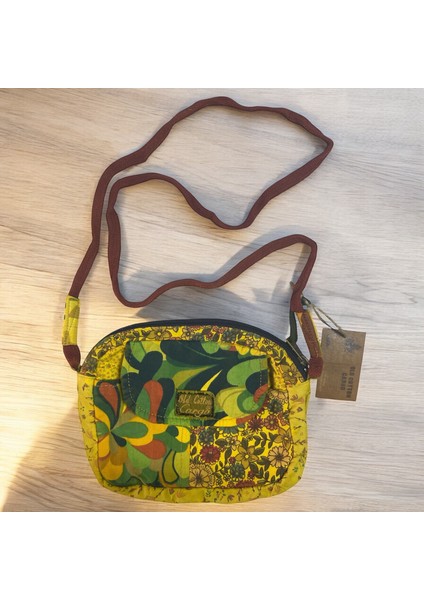 Vintage Salaş Renkli Küçük Boy Uzun Askılı Günlük Çapraz Postacı Omuz Çantası 22 cm x 15 cm