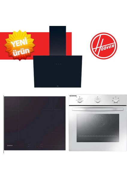Lumiva Turbolu 6 Proğramlı Ankastre Set ( HON602W +HH64CCB Vitroseramik + HDG6C1GBTK )