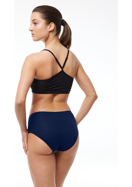 Kadın Lacivert Gri Bordo 6 Lı Paket Modal Yüksek Bel Slip Külot 1955