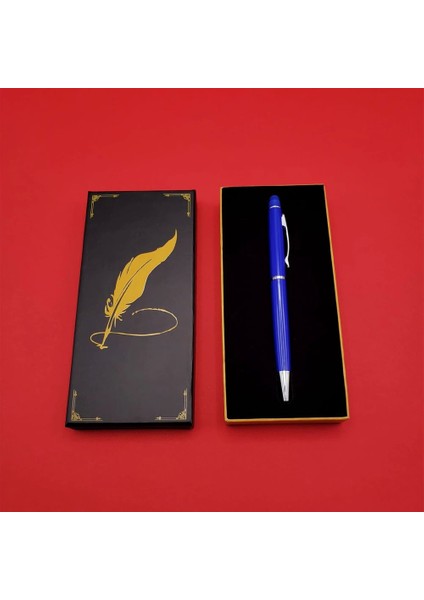 Kutulu Mavi Touchpen Tükenmez Kalem