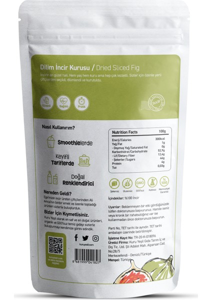 Kuru Incir - Dilimli Incir - Meyve Kurusu - 50 gr fiyatları