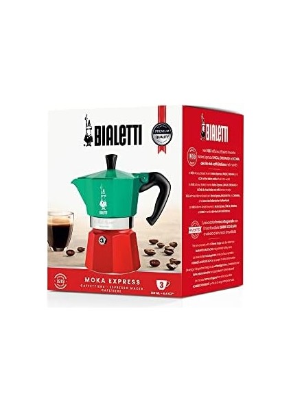 - Moka Express Italia: 3 Cups Ocak Üstü Espresso Pişirici - 130ML - Karma Renk - Alüminyum Gövde - Patentli Güvenlik Valfi - Tüm Ocak Türleri Için Uygundur (Indüksiyon Hariç) modelleri