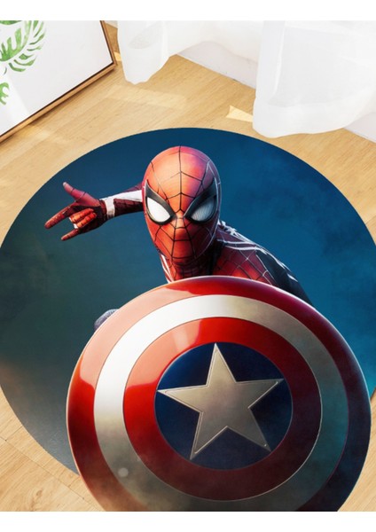 3D Kaptan Amerika Kalkanlı Marvel Halı – Süngerli Yüzey, Kaymaz Taban, Makinede Yıkanabilir modelleri
