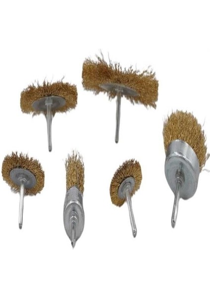 6'lı Pimli Tel Fırça Seti Pas Yağ Kir Boya Yapışkan Çözücü modelleri