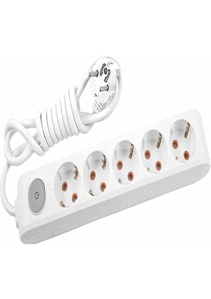 Pack Viko Multi-Let 5li Anahtar-Topraklı Kablolu Ç.k 1m Priz