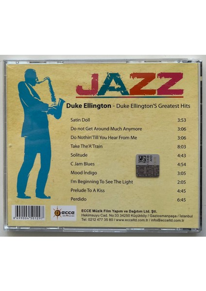 Duke Ellington Duke Ellington's Greatest Hits CD (Orijinal Dönem Baskı Cd) fiyatları