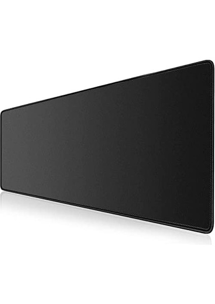 Pro Black Edition - Dikişli Kenar 70X30, 90X40, 100X50 ve 120X60 cm Oyuncu Gaming Mouse Pad (Siyah, 90X40 Cm) modelleri