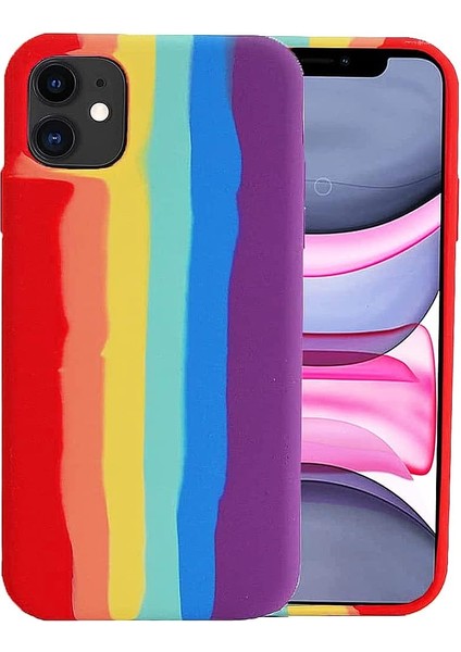 Renkli Desenli Kılıf Iphone 13 Pro Ile Uyumlu Baskılı Kılıf Kadife Iç Yüzey Leke Tutmaz Silinebilir Dizayn Renkli Desenli Taribo Kılıf Rainbow