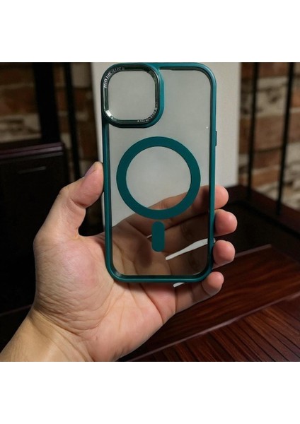 Iphone 15 Uyumlu Kılıf Magsafe ve Şeffaf Lens Koruyuculu fiyatları