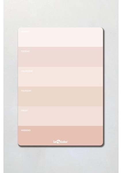 Color Haftalık Planlayıcı Blok Naturel