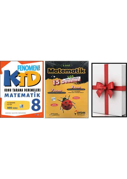 Fenomen 8.sınıf Ktd Matematik+Aydın 15'li Matematik Denemesi+Deneme Ilaveli (3 Kitap)