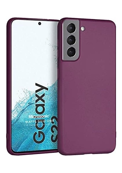 Matte Silicone Samsung Galaxy S22 Için Kılıf Mor [galaxy S22 ile Uyumlu Kılıf - Mor]