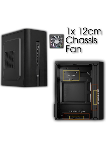 EVO7292 Pentıum G2030 2.nesil 8gb Ram 256GB SSD 21.5" Full Set Masaüstü Bilgisayar