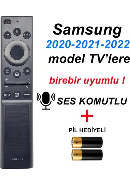 Samsung 2020-2021-2022 Model Tv’lere Uyumlu Kumanda