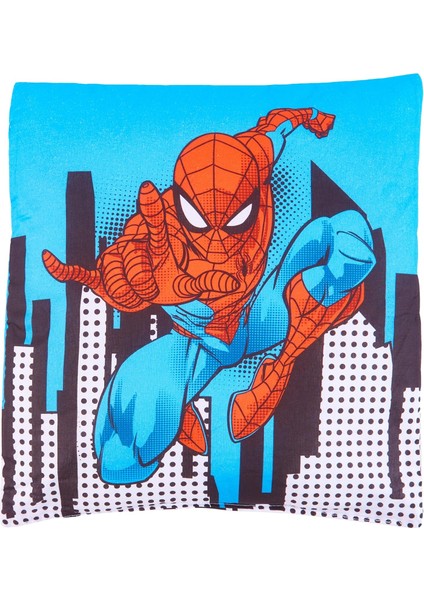 Lisanslı Spiderman City 40X40 Kırlent Renkli/baskılı