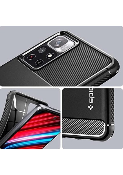 Xiaomi Redmi Note 11T 5g Kılıf Rugged Armor Matte Black - ACS04266
