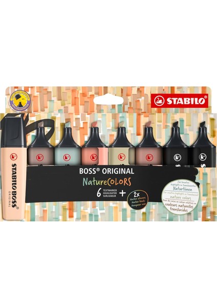 Naturecolors - Fosforlu Kalem - 8&apos;li Paket - Çeşitli Renkler