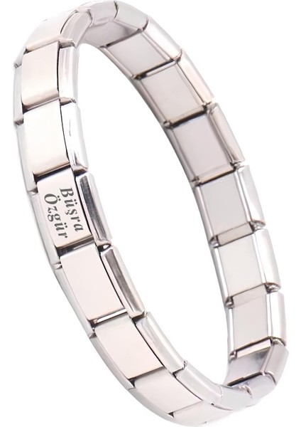 Kişiye Özel Isim Yazılı Italyan Charm 21CM Çelik Bileklik SCB62 fiyatları