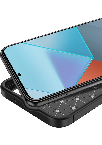 Xiaomi Redmi Note 13 Pro 4g Kılıf Kamera Korumalı Karbon Desenli Lux Negro Silikon - Siyah + Nano Ekran Koruyucu fırsatları