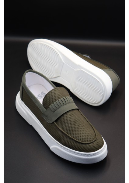 Erkek Haki Klasik Sneaker Ayakkabı